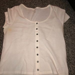 White American Eagle button up top